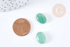 Cabochon aventurine verte naturelle 14x10mm, création bijoux pierre naturelle, X1 G8668