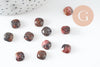 Cabochon carré rhodonite naturelle 8x8mm, cabochon création bijoux pierre, x1 G9688