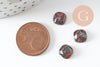 Cabochon carré rhodonite naturelle 8x8mm, cabochon création bijoux pierre, x1 G9688