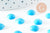 Cabochon carré turquoise naturel 8x8mm, cabochon création bijoux pierre, x1 G9686