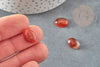 Cabochon cornaline orange, cabochon ovale, cornaline naturelle, cabochon pierre,10x14mm, X1 G4483