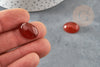 Cabochon cornaline orange, cabochon ovale, cornaline naturelle, pierre naturelle,13x18mm, x1 G4482