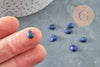 Cabochon dôme goutte Lapis Lazulis, cabochon goutte, lapis naturel, pierre naturelle,8x6mm, X1 G2274