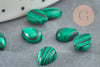 Cabochon dôme goutte Lapis malachite de synthèse 6x8mm, création bijoux pierre de , X1 G2807