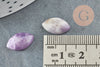 Cabochon dôme marquise navette jade violet, jade naturel,cabochon pierre, bijou pierre naturelle,13.5mmx8mm, X1 G5049