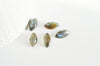 Cabochon dôme marquise navette labradorite, fournitures créatives, cabochon la bradorite,cabochon pierre, pierre naturelle,14mmx7mm,G3042