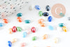 Cabochon dôme ovale porcelaine irisée, fournitures créatives, cabochons, porcelaine, fait main, 6mmx4mm, x20 G2255