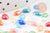 Cabochon dôme ovale porcelaine irisée, fournitures créatives, cabochons, porcelaine, fait main, 6mmx4mm, x20 G2255