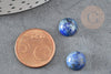 Cabochon dôme rond Lapis Lazulis naturel 10mm, fabrication bijoux pierre naturelle, X1 G1700