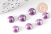 Cabochon dôme rond porcelaine irisé, cabochons, porcelaine violette, fait main,9mm, X20 (3 GR) G1550