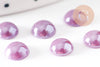 Cabochon dôme rond porcelaine irisé, cabochons, porcelaine violette, fait main,9mm, X20 (3 GR) G1550