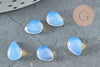 Cabochon goutte opalite ,cabochon goutte,cabochon bijoux,pierre de synthèse,cabochon pierre, création bijoux,8 x6mm, X1 G3062