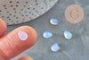 Cabochon goutte opalite ,cabochon goutte,cabochon bijoux,pierre de synthèse,cabochon pierre, création bijoux,8 x6mm, X1 G3062