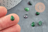 Cabochon goutte rubis sur zoisite naturelle 8x6mm, cabochon création bijoux pierre naturelle, X1 G2265