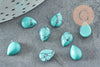 Cabochon goutte turquoise synthétique 8x6mm,cabochon création bijoux pierre, X1 G7653