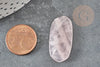 Cabochon hexagone quartz rose, cabochon pierre, pierre naturelle, pendentif rose,quartz rose naturel,32mm, X1 G2222