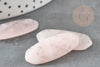 Cabochon hexagone quartz rose, cabochon pierre, pierre naturelle, pendentif rose,quartz rose naturel,32mm, X1 G2222