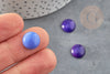 Cabochon jade bleu roi, cabochon rond, jade naturel, cabochon jade bleu/bleu-violet ,12mm, X1 G1429