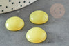 Cabochon jade jaune, cabochon rond, jade naturelle,jade jaune, cabochon jaune, pierre naturelle,16mm, X1 G2279