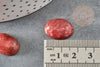 Cabochon jade marbré rouge, cabochon ovale, jade naturel,18 x13mm, cabochon pierre, pierre naturelle, X1 G2923