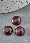 Cabochon jade rouge bordeau, cabochon rond, jade naturel, cabochon jade, 2mm, X1 G0268