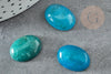 Cabochon jade turquoise foncé, cabochon ovale, jade naturel,18 x13mm, cabochon pierre, pierre naturelle, X1 G2025