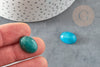 Cabochon jade turquoise foncé, cabochon ovale, jade naturel,18 x13mm, cabochon pierre, pierre naturelle, X1 G2025