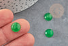 Cabochon jade vert,pierre naturelle, cabochon jade,cabochon rond,pierre verte, 10mm, X1 G2808