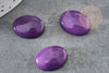 Cabochon jade violet,cabochon ovale, pierre dôme, cabochon jade violet,jade naturel,18 x13mm, X1 G2262