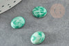 Cabochon jaspe blanc vert,cabochon rond,jaspe naturelle, cabochon pierre, 8x10mm, X1 G2450