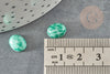 Cabochon jaspe blanc vert,cabochon rond,jaspe naturelle, cabochon pierre, 8x10mm, X1 G2450