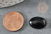 Cabochon obsidienne noire ovale dôme, cabochon pierre naturelle , 18x13mm, X1 G2066