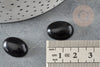 Cabochon obsidienne noire ovale dôme, cabochon pierre naturelle , 18x13mm, X1 G2066