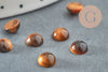 Cabochon œil de tigre marron, cabochon rond, œil de tigre naturel, cabochon pierre,pierre naturelle,6mm, X1 G0012