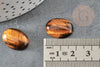 Cabochon œil de tigre marron ovale, cabochon ovale, œil de tigre naturel, cabochon pierre, pierre naturelle,13x18mm, X1 G2069