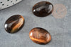 Cabochon œil de tigre marron ovale, cabochon ovale, œil de tigre naturel, pierre naturelle,20x15mm, X1 G8056