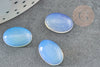 Cabochon opalite blanche ovale, cabochon ovale opalite blanche,pierre, 14x10mm, X1 G1564