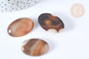 Cabochon ovale agate marron naturelle 29~30mm,cabochon pierre naturelle, X1 G8024