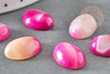 Cabochon ovale agate naturelle rose 18x13mm, cabochon création bijoux pierre, X1 G8661