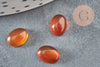 Cabochon ovale agate orange 8x6mm, cabochon rond, agate naturelle,pierre naturelle, cabochon pierre, X1 G6749