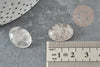 Cabochon ovale cristal de roche,cabochon ovale,quartz naturel, cabochon cristal, pierre naturelle,18x13mm, X1 G2256