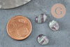 Cabochon ovale fluorite naturelle 10.5 x8mm, cabochon violet pierre création bijoux, X1 G9571