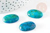 Cabochon ovale jaspe sésame bleu,cabochon ovale,jaspe teinté naturel,cabochon 25x18mm, pierre naturelle, X1 G2908