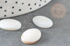 Cabochon ovale nacre blanche, cabochon nacre, cabochon coquillage, nacre naturelle,16mm, X1 G1964