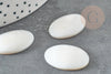 Cabochon ovale nacre blanche, chance, cabochon nacre, cabochon coquillage, nacre naturelle,25mm, X1 G5052