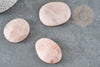 Cabochon ovale quartz rose, cabochon pierre, pierre naturelle, pendentif rose,quartz rose naturel,43-50mm, X1 G5056