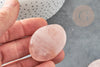 Cabochon ovale quartz rose, cabochon pierre, pierre naturelle, pendentif rose,quartz rose naturel,43-50mm, X1 G5056