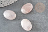 Cabochon ovale quartz rose facetté,cabochon ovale quartz rose naturel bijoux en pierre naturelle,18x13mm, X1 G4778