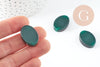 Cabochon ovale vert verre oeil de chat 28x18mm,cabochon verre pour création bijoux X1 G1026