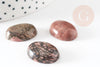 Cabochon rhodonite ovale, cabochon ovale, rhodonite naturelle, cabochon pierre,pierre naturelle,20x15mm, X1 G2237